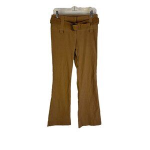 Vintage Y2K Micro Corduroy Flare Pants Belt Rave Streetwear
